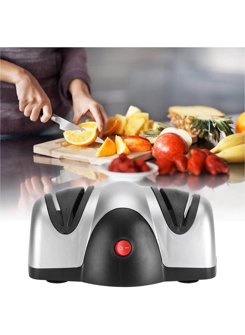 FEND شarpener كهربائي للمطبخ بمرحلتين نظام طحن أوتوماتيكي للسكاكين الفولاذية المقاومة للصدأ والسيراميك - شحذ سريع، تصميم فتحة آمنة، ملحقات أساسية للمطبخ - Image 2